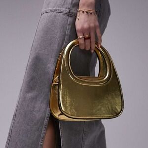 Topshop Grace Scoop Grab Bag in Gold